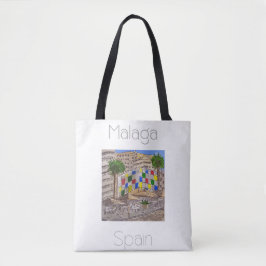 Reiseplakat für Malaga Spanien Tasche
