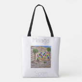 Reiseplakat für Malaga Spanien Tasche (Rückseite)