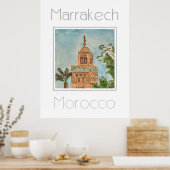 Reiseplakat für Marrakesch Marokko Poster (Küche)