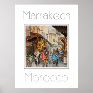 Reiseplakat für Marrakesch Marokko Poster
