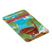 Reiseplakat für Martinique-Cartoon Magnet (Rechte Seite)