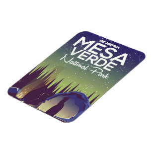 Reiseplakat für Mesa Verde Nationalpark-Camping Magnet