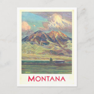 Reiseplakat für Montana im Vintage-Stil Postkarte