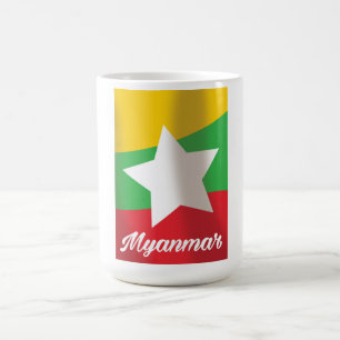 Reiseplakat für Myanmar Flag Kaffeetasse