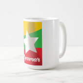 Reiseplakat für Myanmar Flag Kaffeetasse (VorderseiteRechts)