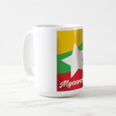 Reiseplakat für Myanmar Flag Kaffeetasse (Vorderseite Links)