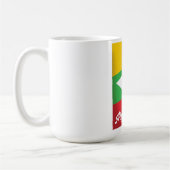 Reiseplakat für Myanmar Flag Kaffeetasse (Links)