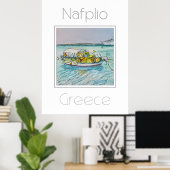 Reiseplakat für Nafplio Griechenland Poster (Heimbüro)