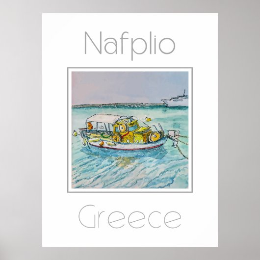 Reiseplakat für Nafplio Griechenland Poster (Vorne)