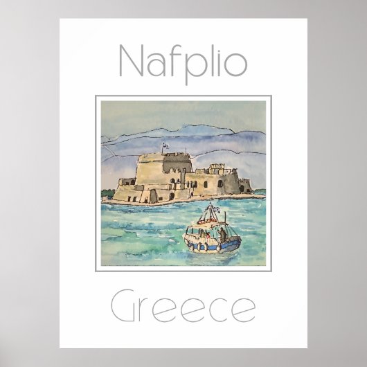 Reiseplakat für Nafplio Griechenland Poster (Vorne)
