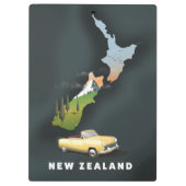 Reiseplakat für Neuseeland Klemmbrett (Rückseite)