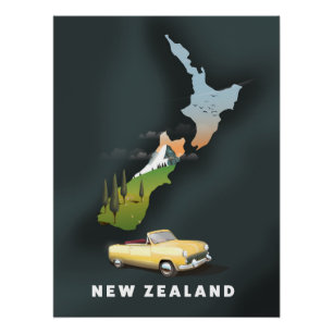 Reiseplakat für Neuseeland Poster