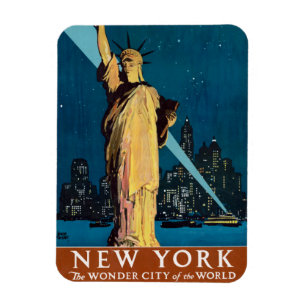 Reiseplakat für New York im Vintage-Stil Magnet