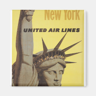 Reiseplakat für New York, United Air Lines Magnet