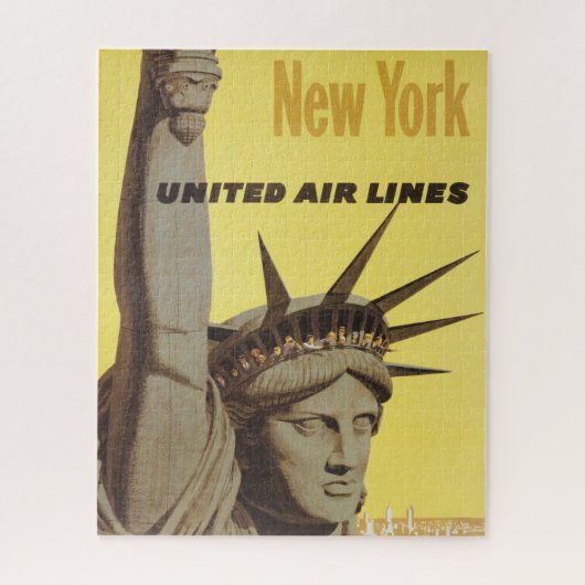 Reiseplakat für New York, United Air Lines Puzzle (Vertikal)