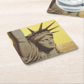 Reiseplakat für New York, United Air Lines Rechteckiger Pappuntersetzer (angewinkelt)