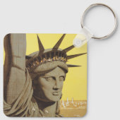 Reiseplakat für New York, United Air Lines Schlüsselanhänger (Rückseite)