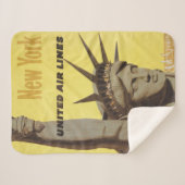 Reiseplakat für New York, United Air Lines Sherpadecke (Vorderseite (Horizontal))