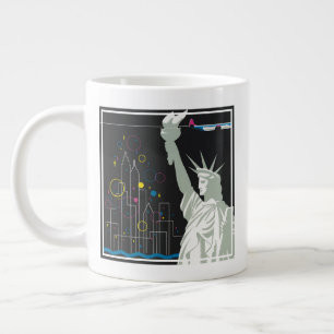 Reiseplakat für Northwest Airlines-Flüge Jumbo-Tasse