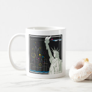 Reiseplakat für Northwest Airlines-Flüge Kaffeetasse