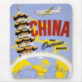 Reiseplakat für Northwest Orient Airlines Mousepad (Vorne)