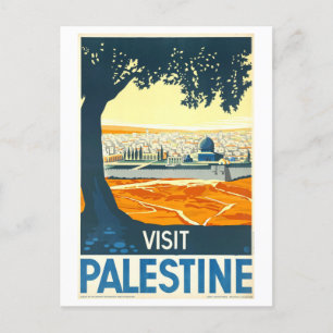 Reiseplakat für Palästina im Vintage-Stil Postkarte
