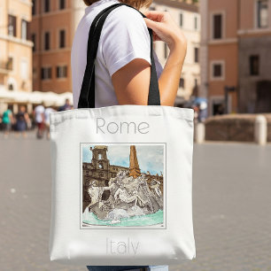 Reiseplakat für Rom Italien Tasche