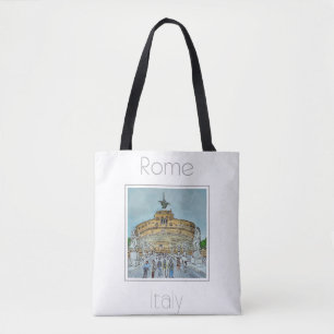 Reiseplakat für Rom Italien Tasche