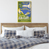 Reiseplakat für Sea Cliff, Long Island 2 Leinwanddruck (Insitu (Schlafzimmer))