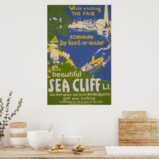 Reiseplakat für Sea Cliff, Long Island 2 Poster (Küche)