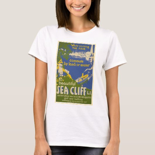Reiseplakat für Sea Cliff, Long Island 2 T-Shirt (Vorderseite)