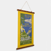Reiseplakat für Sea Cliff, Long Island 2 Wandteppich Mit Holzrahmen (Gewinkelt)