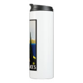 Reiseplakat für Seen Thermosbecher (Nach rechts gedreht)