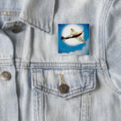 Reiseplakat für Spitfire-Flugzeuge Button (Beispiel)