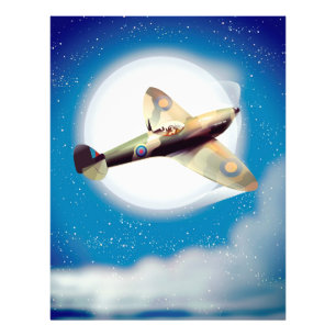 Reiseplakat für Spitfire-Flugzeuge Fotodruck