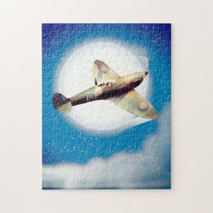 Reiseplakat für Spitfire-Flugzeuge Puzzle