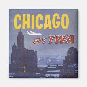 Reiseplakat für Trans World Airlines Flüge Magnet
