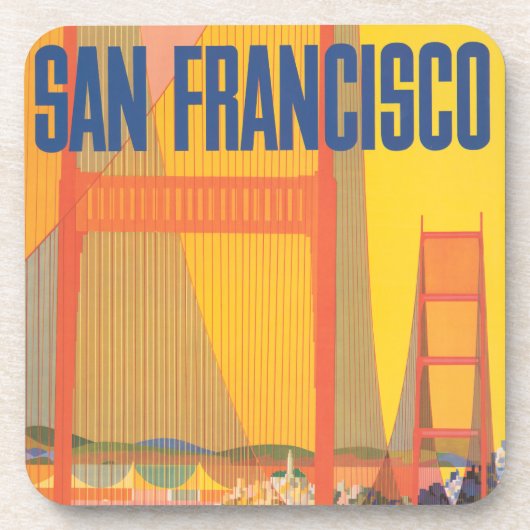 Reiseplakat für TWA nach San Francisco Getränkeuntersetzer (Vorderseite)