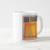 Reiseplakat für TWA nach San Francisco Jumbo-Tasse (Vorderseite Rechts)