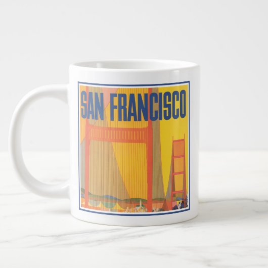 Reiseplakat für TWA nach San Francisco Jumbo-Tasse (Links)