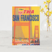 Reiseplakat für TWA nach San Francisco Karte (Gelbe Blume)