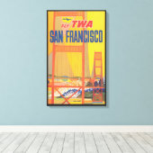 Reiseplakat für TWA nach San Francisco Leinwanddruck (Insitu (Holzboden))