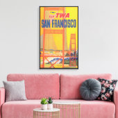 Reiseplakat für TWA nach San Francisco Leinwanddruck (Insitu (Wohnzimmer))