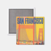 Reiseplakat für TWA nach San Francisco Magnet (Vorderseite/Rückseite)
