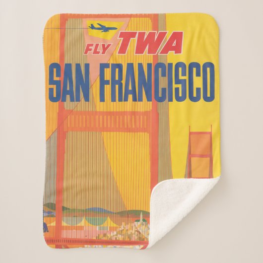 Reiseplakat für TWA nach San Francisco Sherpadecke (Vorderseite)