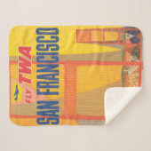 Reiseplakat für TWA nach San Francisco Sherpadecke (Vorderseite (Horizontal))