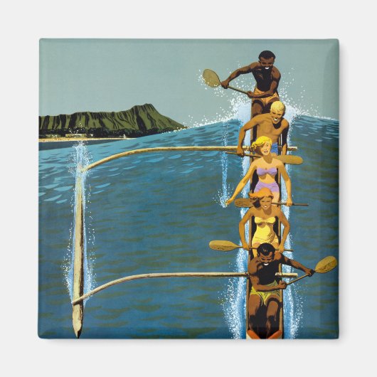 Reiseplakat für United Air Lines nach Hawaii Magnet (Vorne)