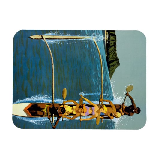 Reiseplakat für United Air Lines nach Hawaii Magnet (Horizontal)