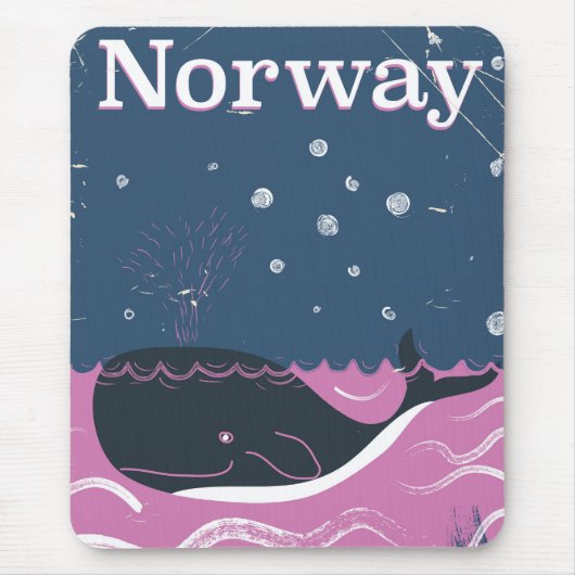 Reiseplakat für Wale Mousepad (Vorne)