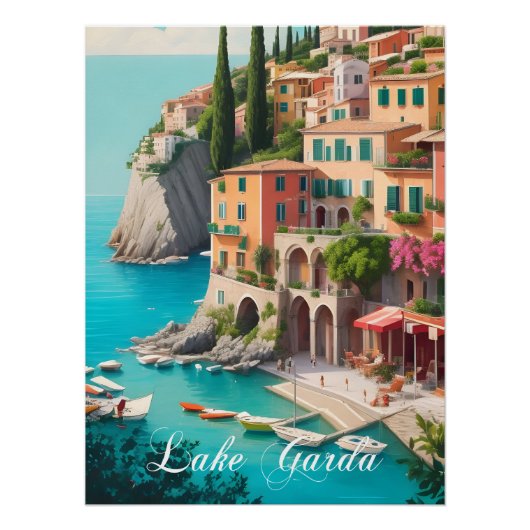 Reiseplakat Gardasee Italien Poster (Vorderseite)